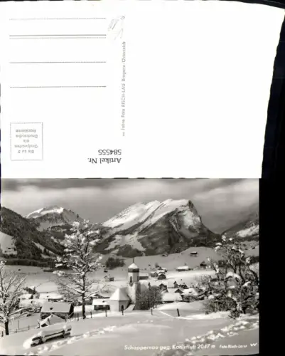 584555,Foto Ak Schoppernau geg. Kanisflüh Winteransicht pub Risch-Lau W 3094