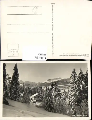584562,Foto Ak Walserschanz i. Winter Riezlern Mittelberg Grenze Kleinwalsertal