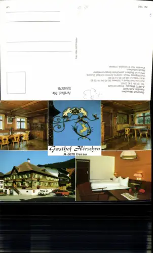 584578,Mehrbild Ak Bezau Gasthof Hirschen Zimmer Gaststube