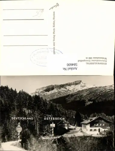 584600,Foto Ak Grenzwirtshaus Walserschanz Grenze Riezlern Mittelberg Kleinwalsertal