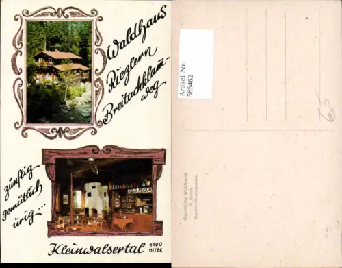 585462,Mehrbild Ak Riezlern Mittelberg Kleinwalsertal Gaststätte Waldhaus Breitachklamweg