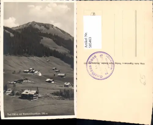 585463,Foto Ak Bad Baad Mittelberg m. Wlmendingerhorn Kleinwalsertal