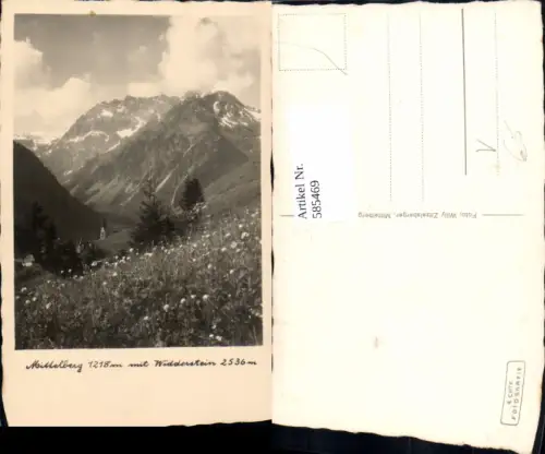 585469,Foto Ak Mittelberg m. Widderstein Kleinwalsertal pub Willy Zitzelsberger