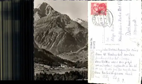 585472,Foto Ak Riezlern Hirschegg Mittelberg m. Widderstein u. Bärenkopf Braunarlspitze Kleinwalsertal