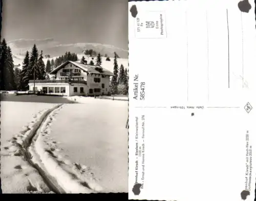 585478,Foto Ak Riezlern Mittelberg Alpenhof Kirsch i. Winter Kleinwalsertal