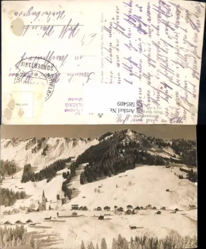 585489,Foto Ak Mittelberg m. Skilift Wintersport Kleinwalsertal