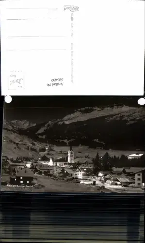 585492,Foto Ak Riezlern Mittelberg bei Nacht i. Winter Kleinwalsertal