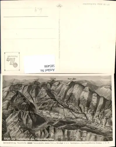 585498,Relief u. Tourenkarte Mittelberg Kleinwalsertal