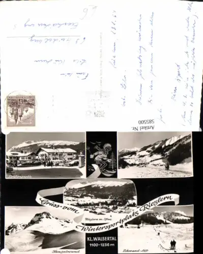 585500,Mehrbild Ak Riezlern Mittelberg Wintersport Schwandlift Kleinwalsertal