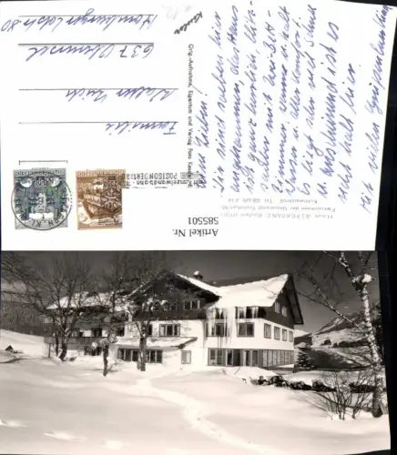 585501,Foto Ak Haus Bergkranz Riezlern i. Winter Mittelberg Kleinwalsertal