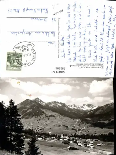 585508,Foto Ak Riezlern m. Heuberg u. Walmendingerhorn Mittelberg Kleinwalsertal