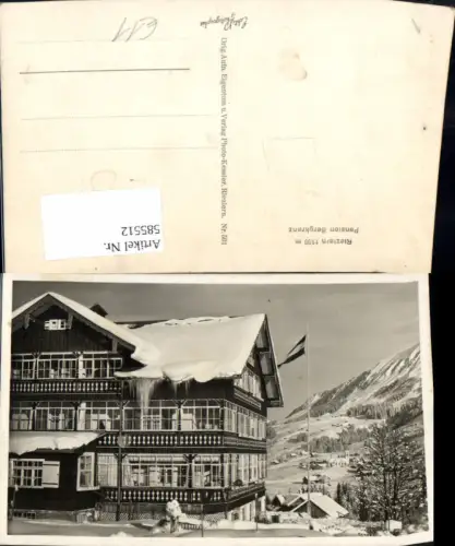 585512,Foto Ak Riezlern Pension Bergkranz i. Winter Mittelberg Kleinwalsertal