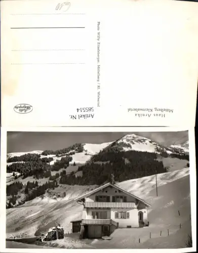 585514,Foto Ak Haus Arnika i. Winter Mittelberg Kleinwalsertal