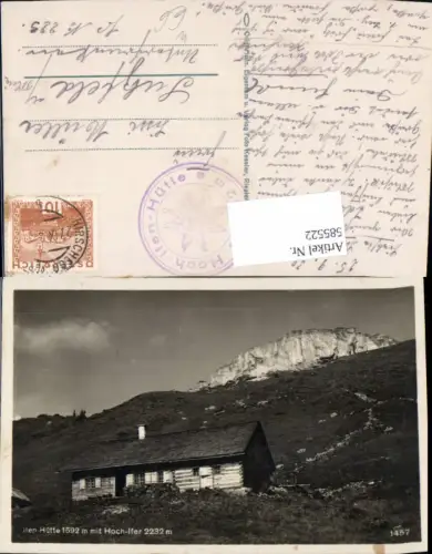 585522,Ifen-Hütte m. Hoch-Ifer Ifenhütte Hirschegg Mittelberg Kleinwalsertal