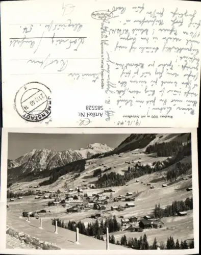 585528,Foto Ak Riezlern Mittelberg m. Nebelhorn i. Winter Kleinwalsertal