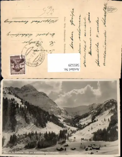 585529,Foto Ak Baad Mittelberg m. Widderstein u. Bärguntal i. Winter Kleinwalsertal pub Willy Zitzelsberger
