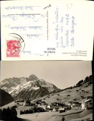 585530,Foto Ak Hirschegg m. Widderstein Mittelberg Kleinwalsertal