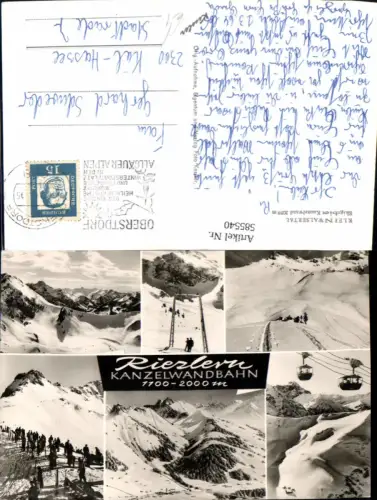 585540,Mehrbild Ak Skigebiet Kanzelwand Riezlern Mittelberg Wintersport Seilbahn Kleinwalsertal