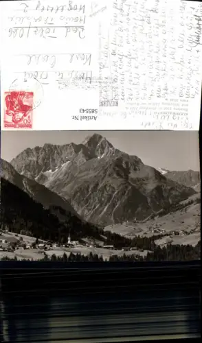 585543,Foto Ak Riezlern Hirschegg u. Mittelberg m. Widderstein Kleinwalsertal