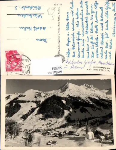 585551,Mittelberg m. Kuhgehrenspitze i. Winter Kleinwalsertal Stempel Sondertarif