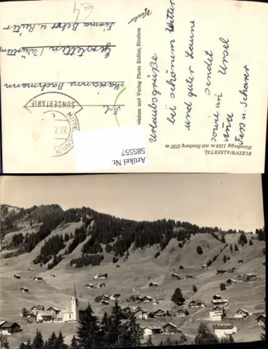 585557,Foto Ak Hirschegg m. Heuberg Mittelberg Kleinwalsertal