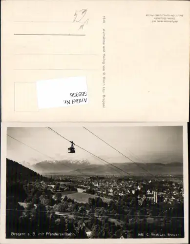 589356,Bregenz am Bodensee Pfänderseilbahn Seilbahn pub Risch Lau 1645