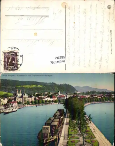 589361,Bregenz am Bodensee Hafen Hafenmolo Drathschmidt Anlagen Schiffe