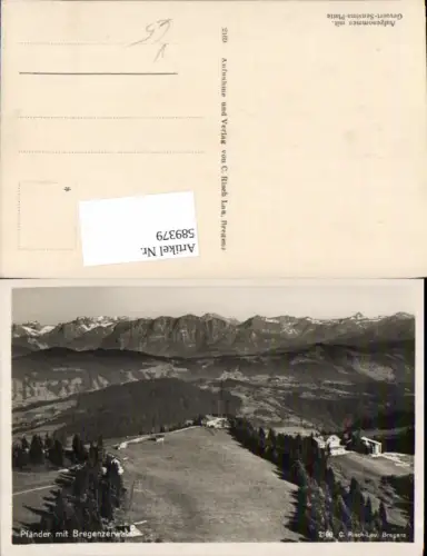 589379,Bregenz am Bodensee Pfänder m. Bregenzerwald pub Risch Lau 2169