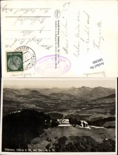 589390,Bregenz am Bodensee Pfänder Pfänderhotel Luftbild Fliegeraufnahme