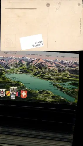 589410,Bregenz am Bodensee Wappen Vogelschau Landkarten AK