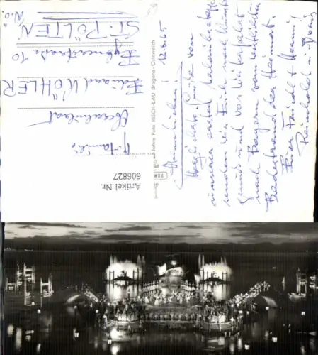 606827,Foto Ak Bregenz a. Bodensee Bregenzer Festspiele 1965 Ein Nacht i. Venedig Theater