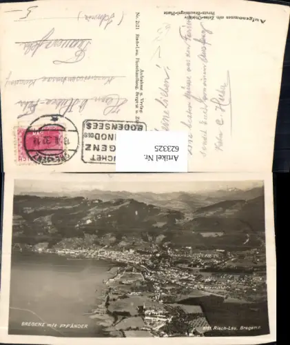 623325,Foto Ak Bregenz a. Bodensee m. Pfänder pub Risch-Lau 2121