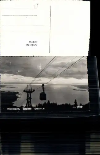 623336,Foto Ak Bregenz a. Bodensee Pfänderbahn Seilbahn Gondel Blick Lindau Bodensee