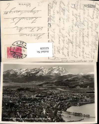 623339,Foto Ak Bregenz a. Bodensee m. Blick a. d. Schweizer Berge