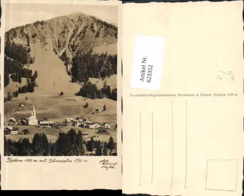623352,Foto Ak Riezlern Mittelberg m. Gehrenspitze pub A. Künzel