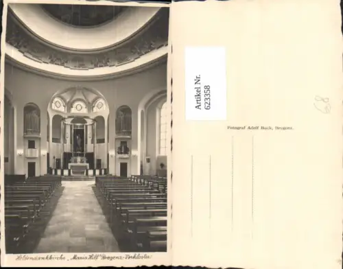 623358,Foto Ak Bregenz a. Bodensee Vorkloster Heldendankkirche Maria Hilf Innenansicht