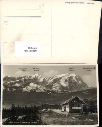 623388,Foto Ak Blick v. d. Pfänderspitze Bregenz a. Bodensee
