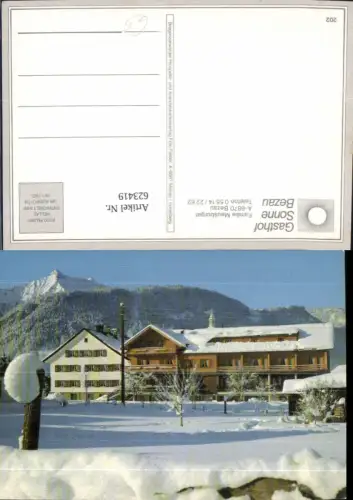 623419,Bezau Gasthof Sonne Winteransicht
