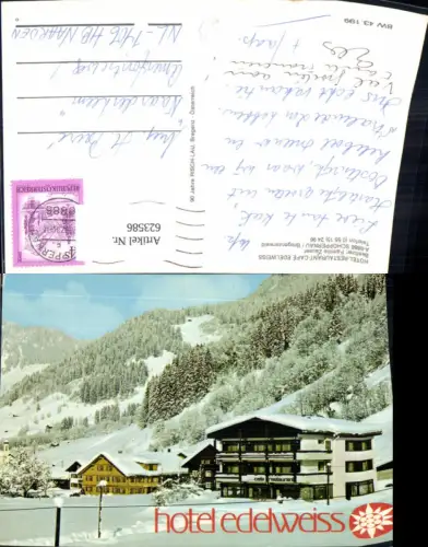 623586,Schoppernau Bregenzerwald Hotel Restaurant Cafe Edelweiss Winteransicht