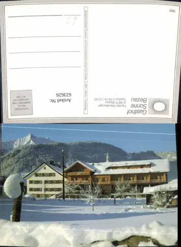 623626,Bezau Gasthof Sonne Winteransicht