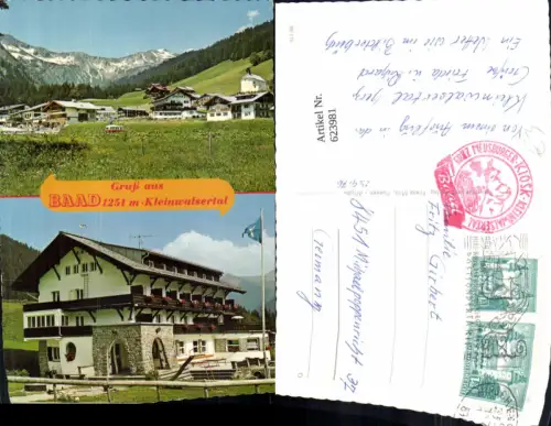 623981,Mehrbild Ak Baad Kleinwalsertal Mittelberg