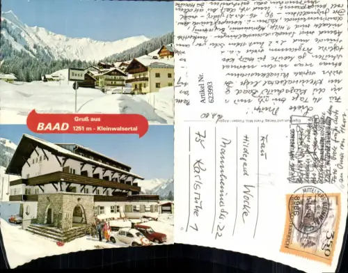 623993,Mehrbild Ak Baad Mittelberg Kleinwalsertal Winteransicht VW Käfer