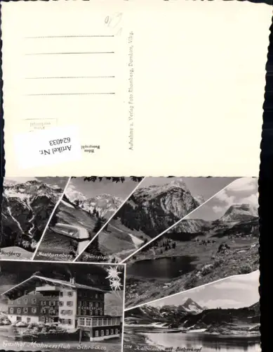 624033,Mehrbild Ak Schröcken Gasthof Mohnenfluh m. Hochberg Körbersee pub Foto Rhomberb