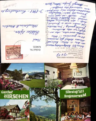624035,Mehrbild Ak Sibratsgfäll Gasthof Pension Hirschen