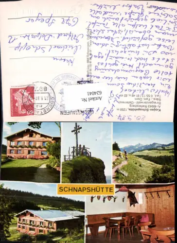 624041,Mehrbild Ak Riefensberg Bregenzerwald Kojen-Schnapshütte Gipfelkreuz