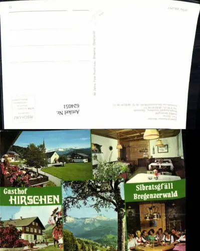 624051,Mehrbild Ak Sibratsgfäll Gasthof Pension Hirschen