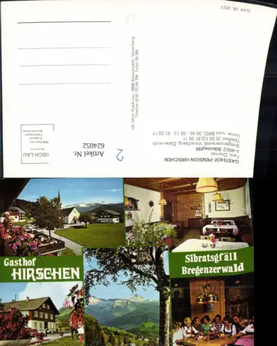 624052,Mehrbild Ak Sibratsgfäll Gasthof Pension Hirschen