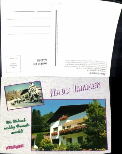 624060,Mehrbild Ak Gemeinde Bildstein Haus Immler
