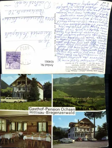 624061,Mehrbild Ak Hittisau Bregenzerwald Gasthof Pension Ochsen
