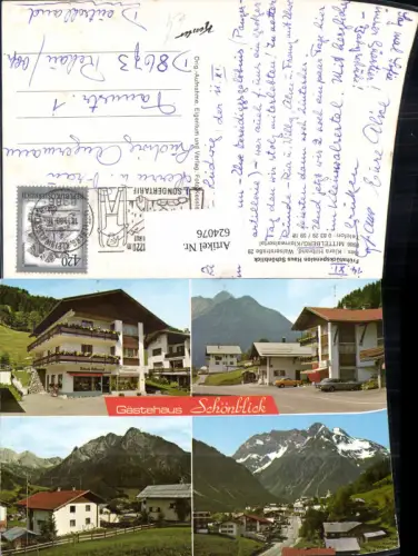 624076,Mehrbild Ak Mittelberg Kleinwalsertal Frühstückspension Haus Schönblick